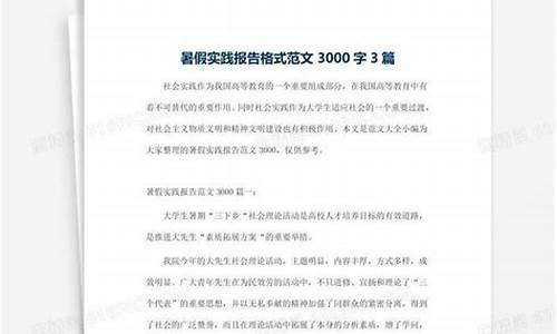 暑假实践报告格式_暑实践报告格式怎么写